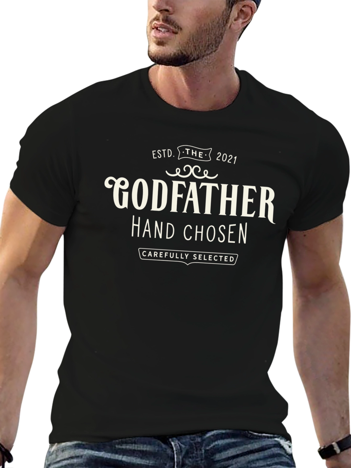 Godfather Hand Chosen T-Shirt - Est. 2021 - Black