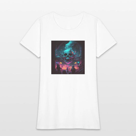 Acid goa skull trance design purple and dark blue