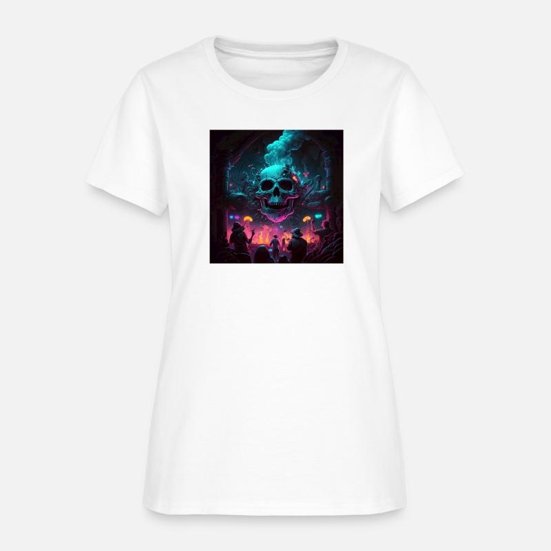 Acid goa skull trance design purple and dark blue