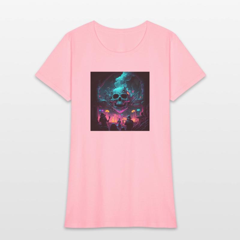 Acid goa skull trance design purple and dark blue