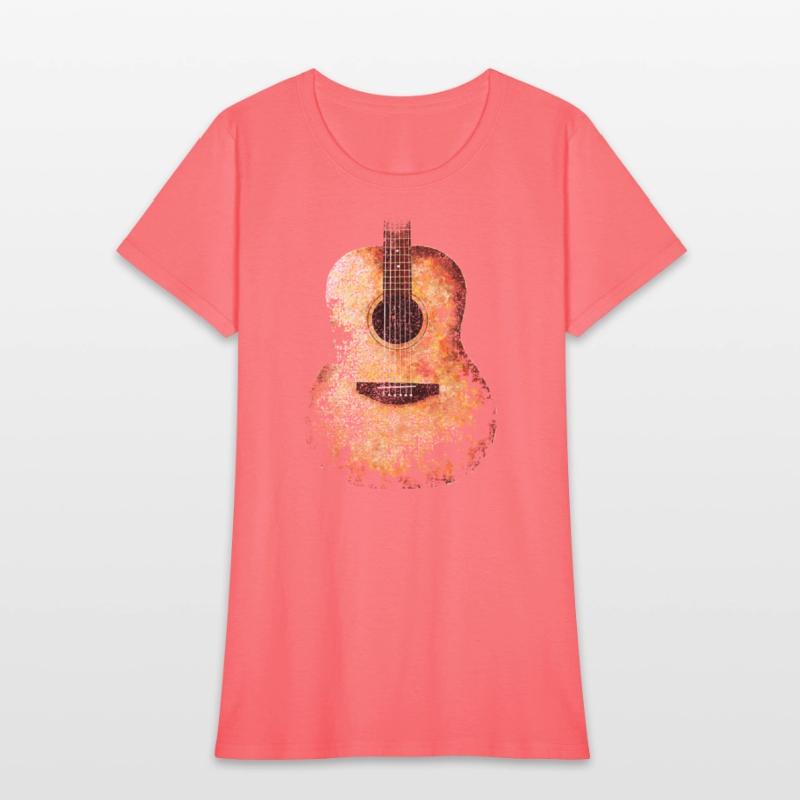 ACOUSTIC GUITAR DISTRESSED RETRO