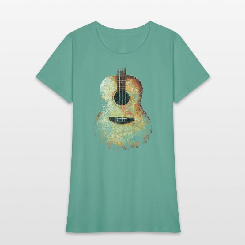 ACOUSTIC GUITAR DISTRESSED RETRO