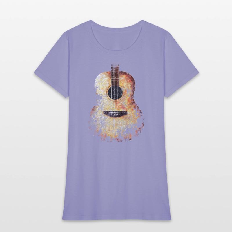 ACOUSTIC GUITAR DISTRESSED RETRO