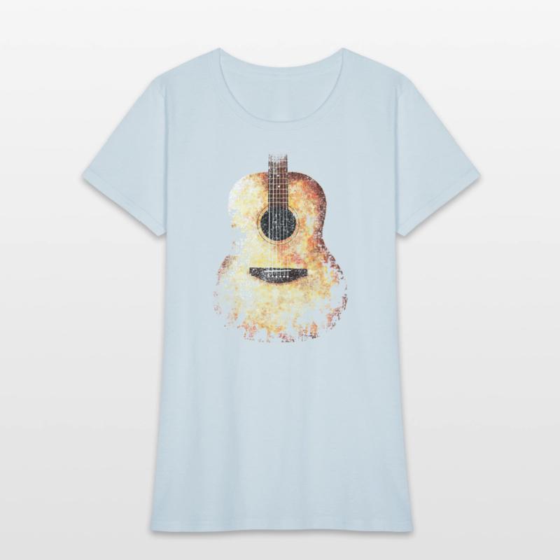 ACOUSTIC GUITAR DISTRESSED RETRO