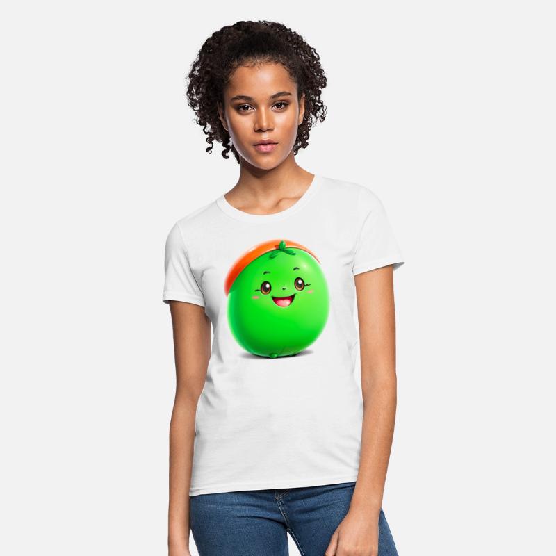 Adorable green cartoon bean character
