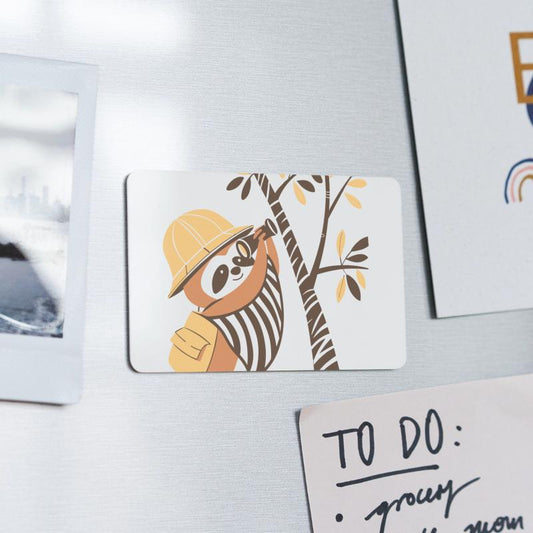 Adventurous Sloth with Explorer Hat