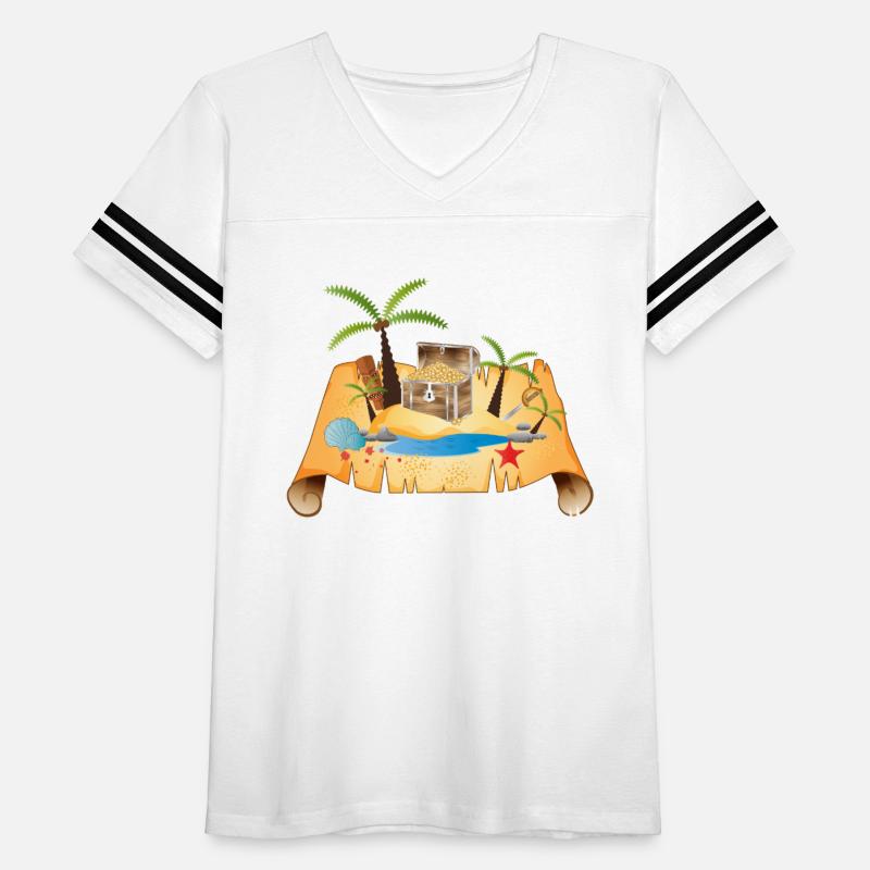 Adventurous Treasure Map with Gold Chest