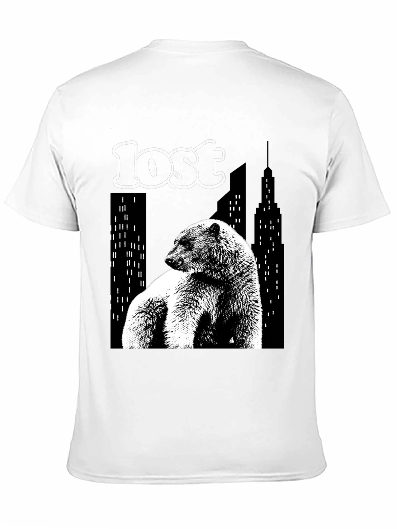 Lost Bear Graphic T-Shirt - Black