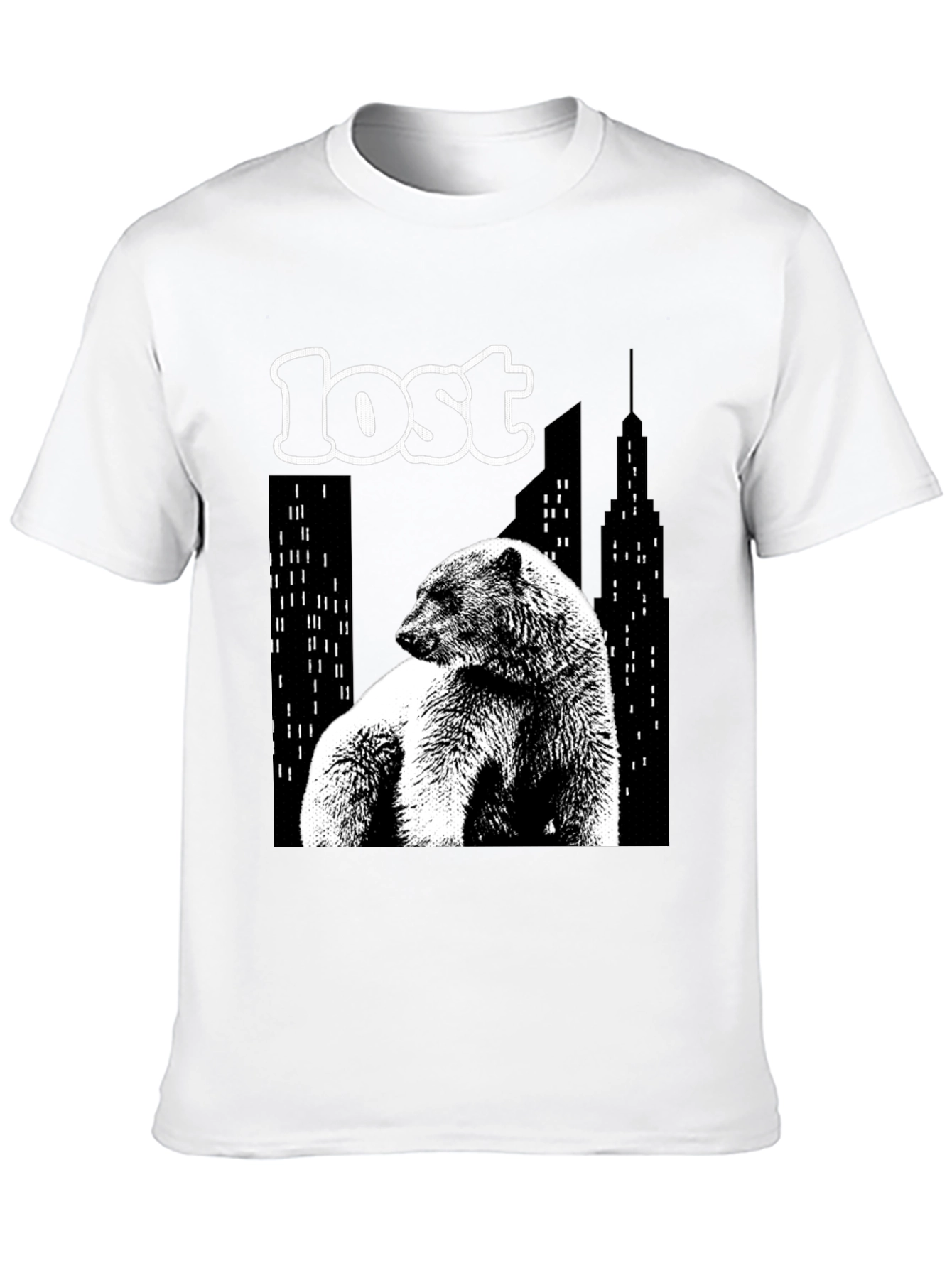 Lost Bear Graphic T-Shirt - Black