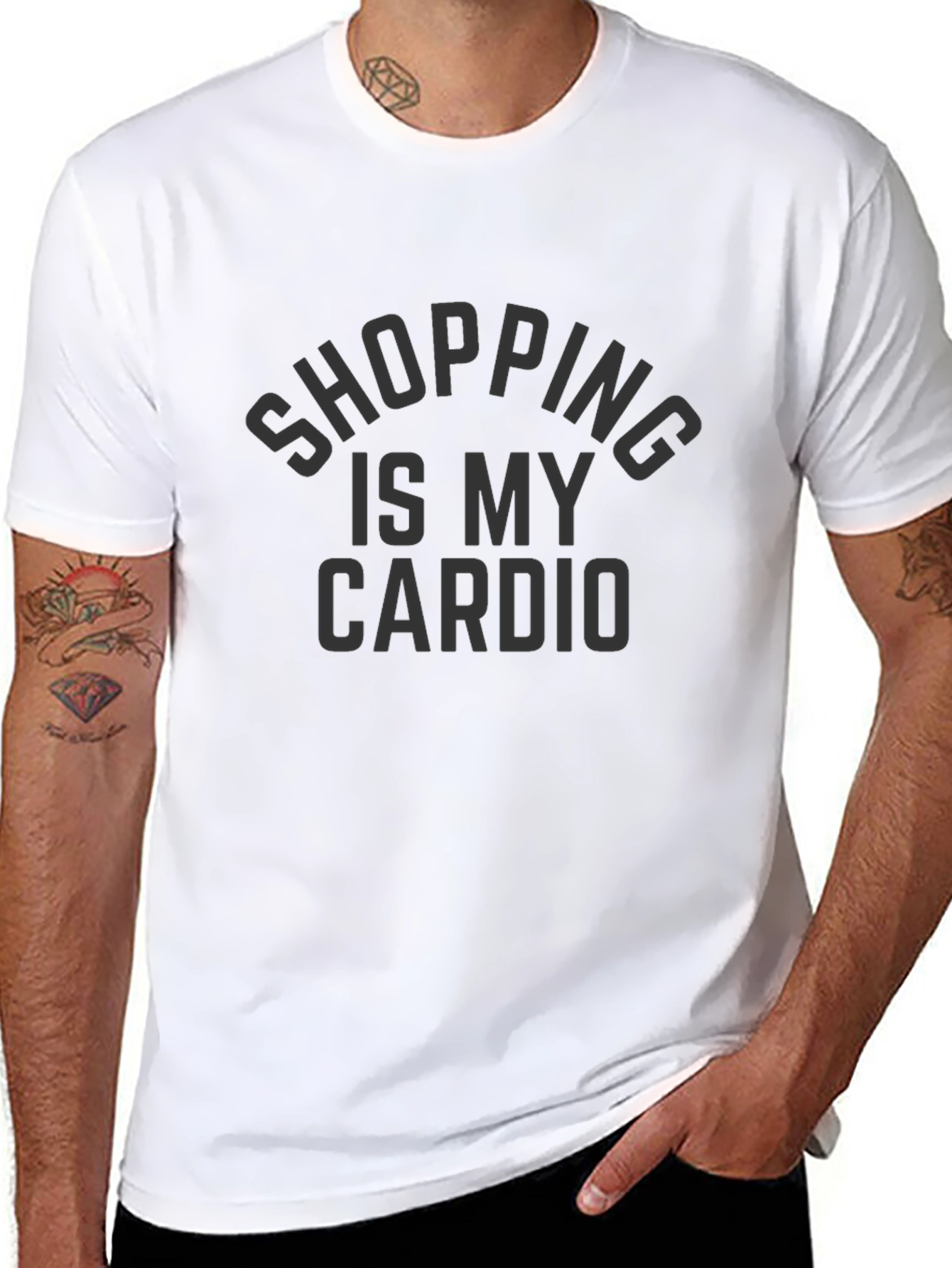 Shopping Is My Cardio Black T-Shirt