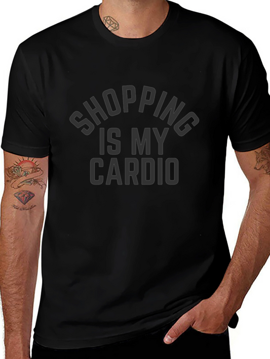 Shopping Is My Cardio Black T-Shirt