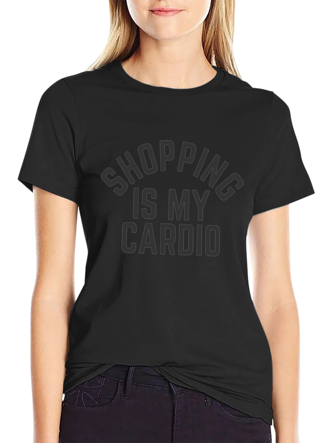 Shopping Is My Cardio Black T-Shirt