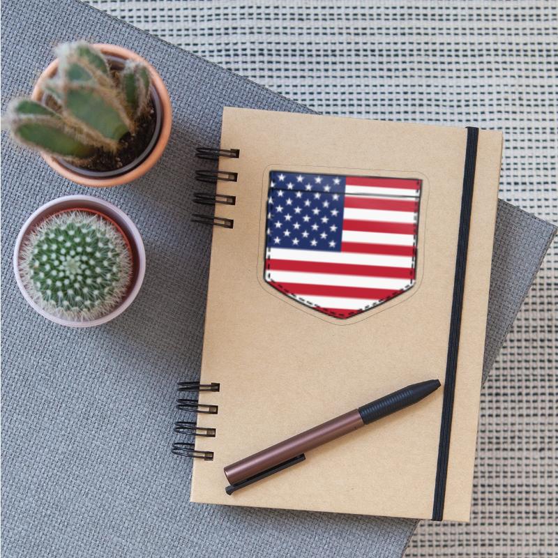 America flag in a shape of a pocket