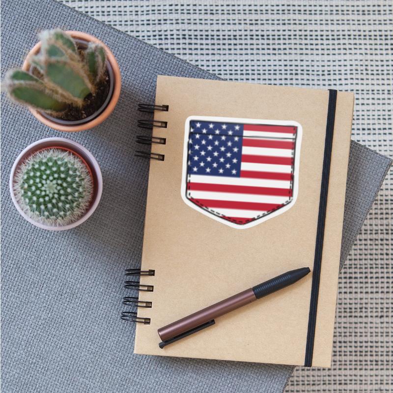 America flag in a shape of a pocket