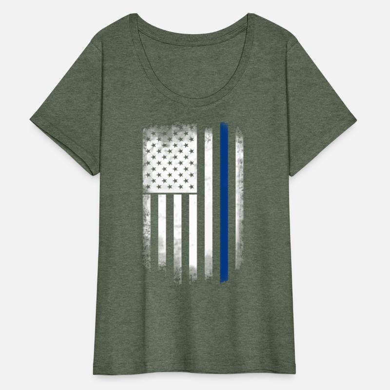 american flag blue line police solidarity team