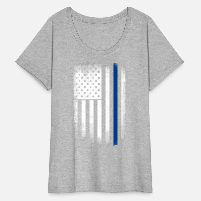 american flag blue line police solidarity team