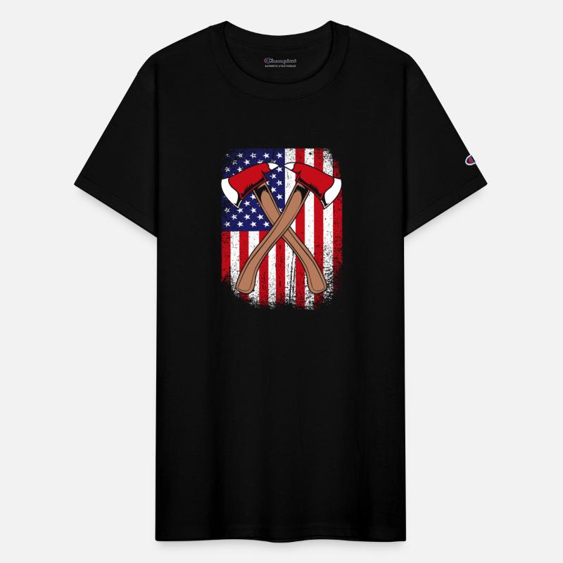 American Flag Patriotic Firefighter For Men