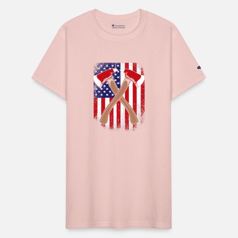 American Flag Patriotic Firefighter For Men
