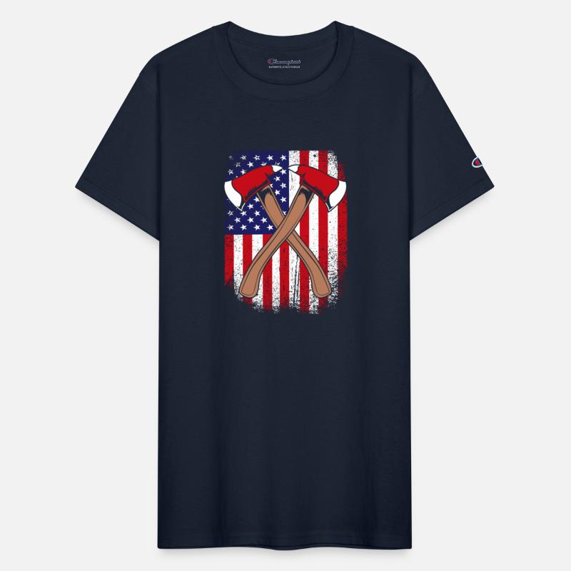 American Flag Patriotic Firefighter For Men