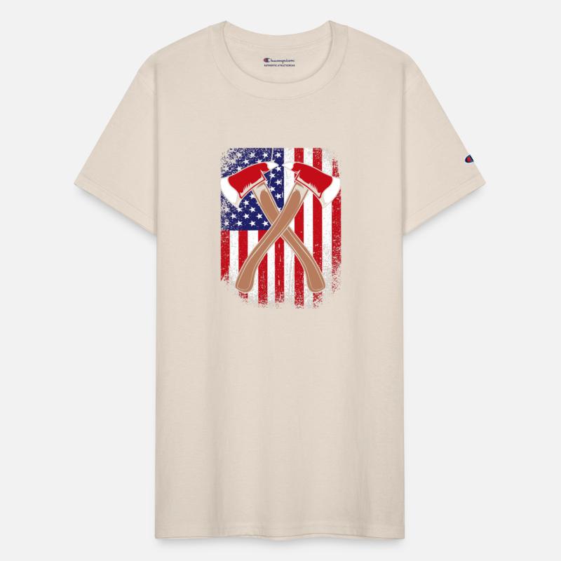 American Flag Patriotic Firefighter For Men