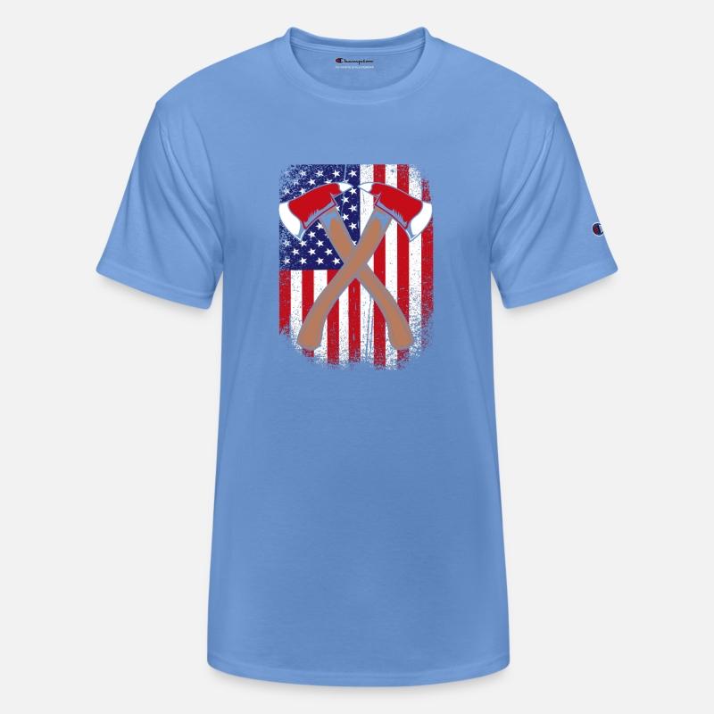 American Flag Patriotic Firefighter For Men