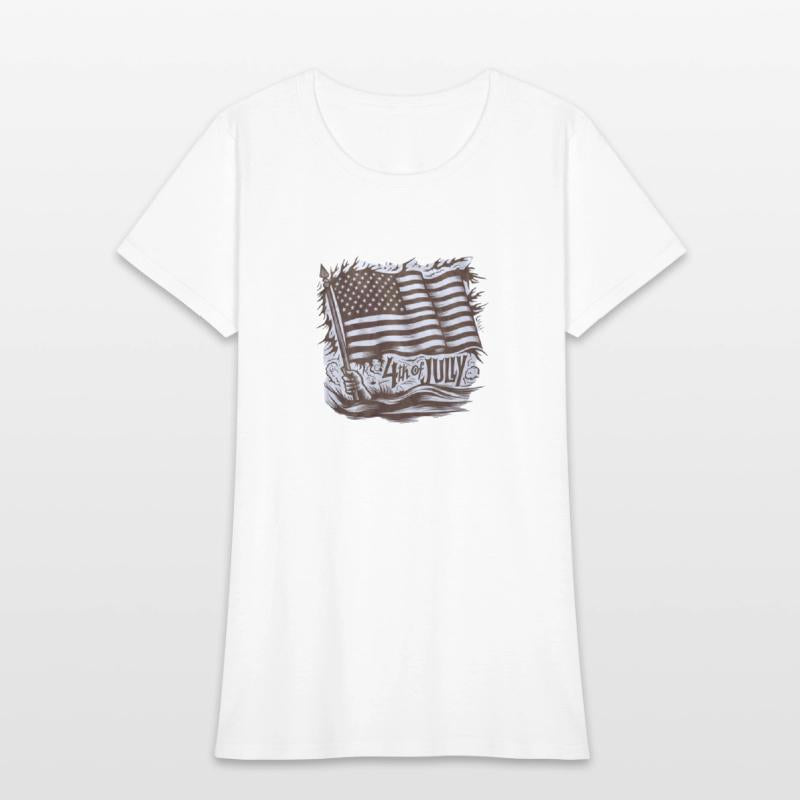 American Flag Waving 4th of July Independence Day