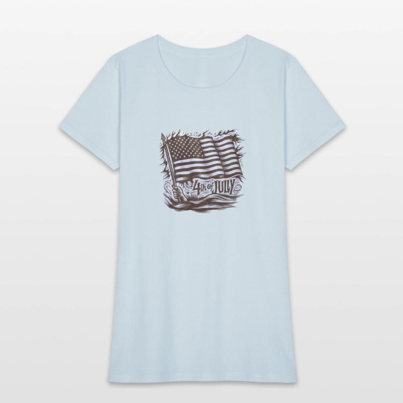 American Flag Waving 4th of July Independence Day