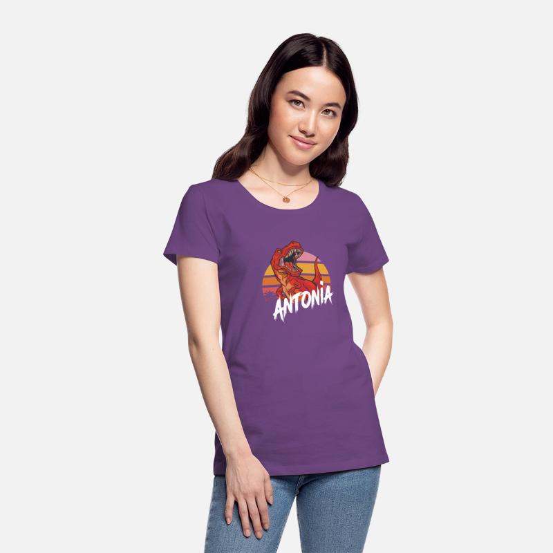 ANTONIA - Beautiful girls name with T-REX Dinosaur