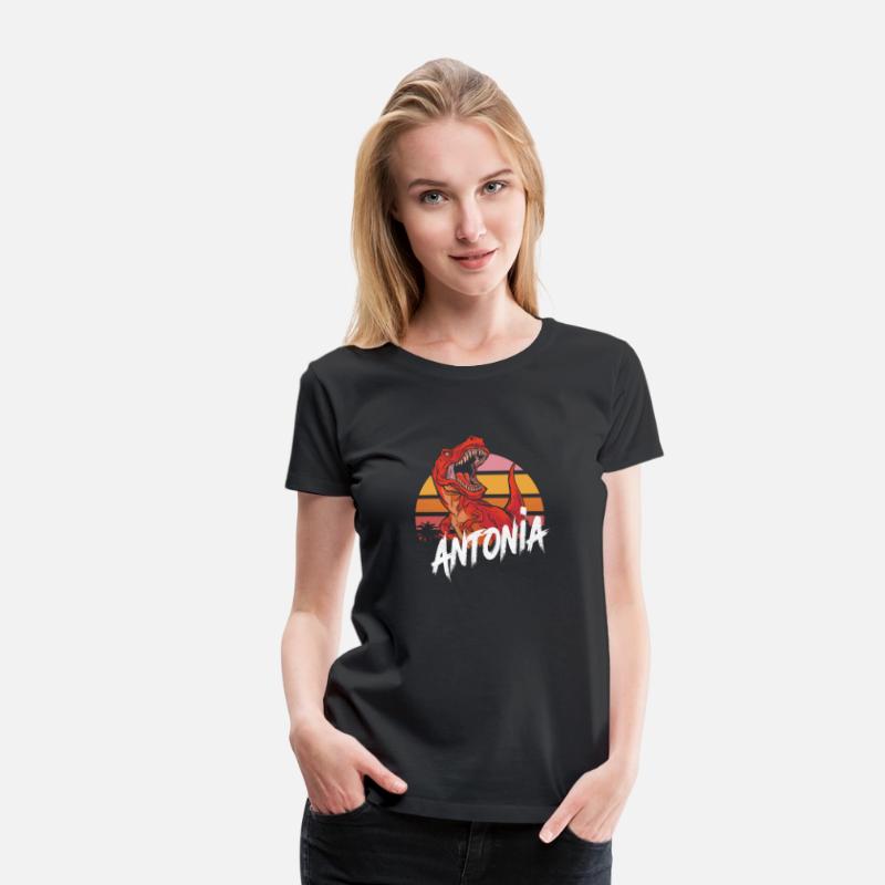 ANTONIA - Beautiful girls name with T-REX Dinosaur
