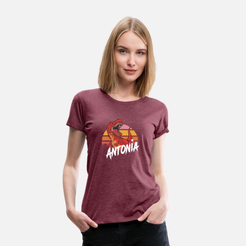 ANTONIA - Beautiful girls name with T-REX Dinosaur