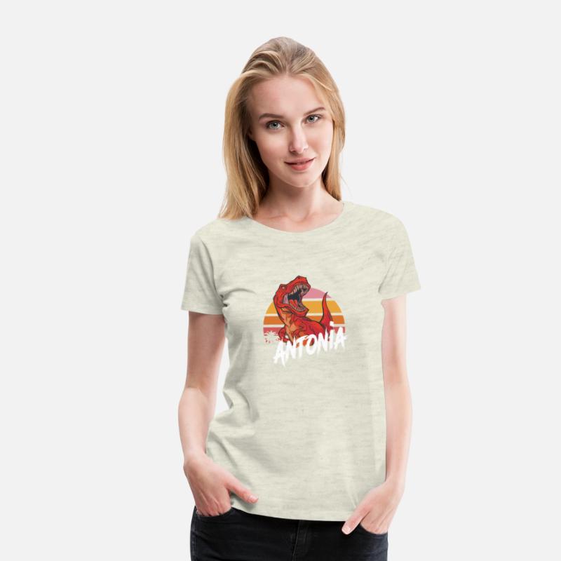 ANTONIA - Beautiful girls name with T-REX Dinosaur