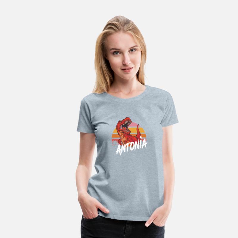 ANTONIA - Beautiful girls name with T-REX Dinosaur