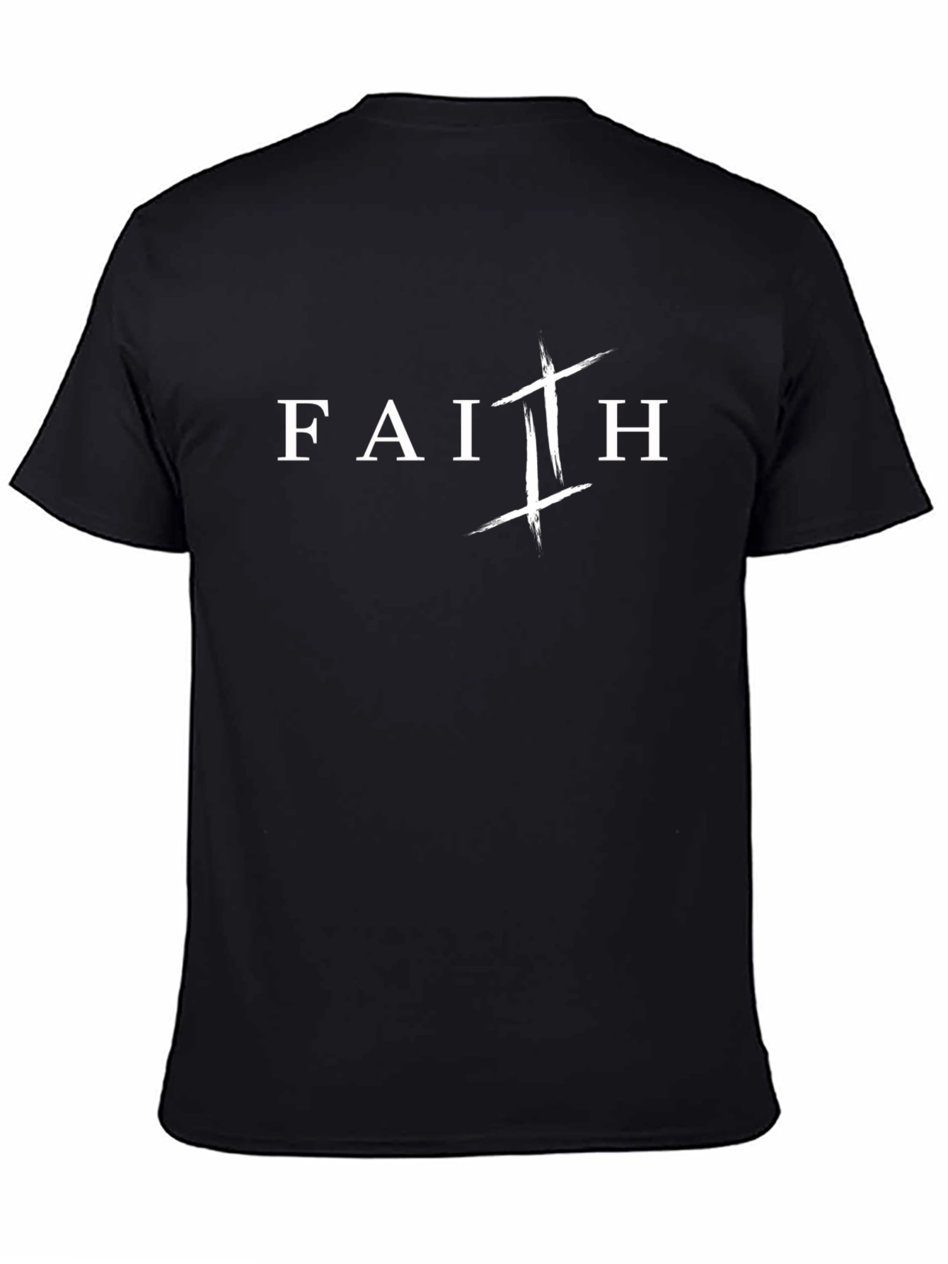 Faith Graphic Print Black T-Shirt