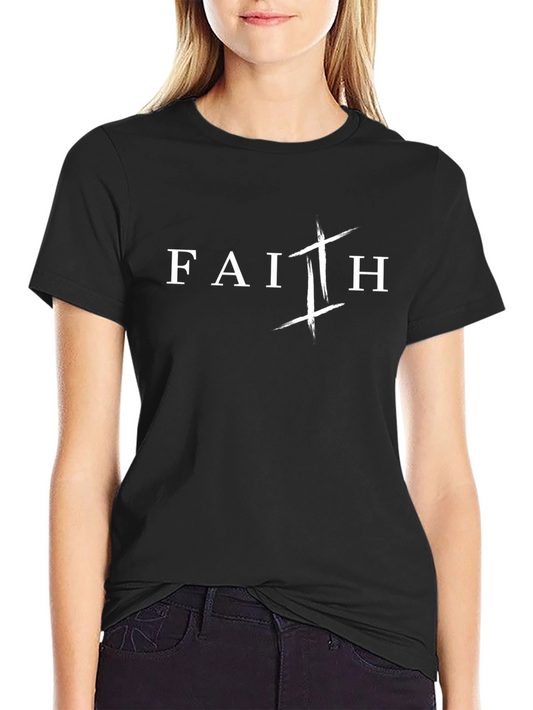 Faith Graphic Print Black T-Shirt