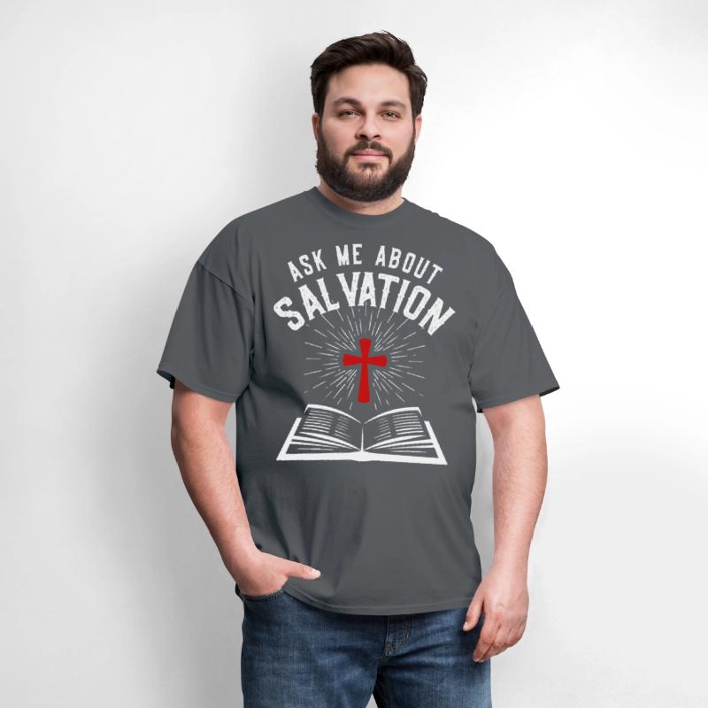 ASK ME ABOUT SALVATION (BIBLE-WHITE)