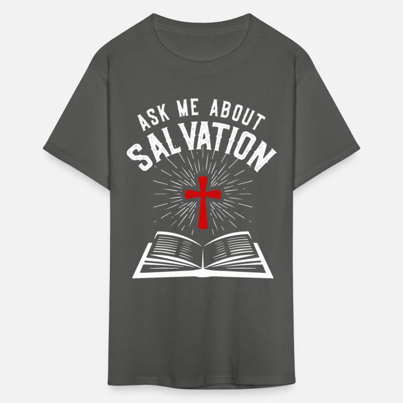 ASK ME ABOUT SALVATION (BIBLE-WHITE)