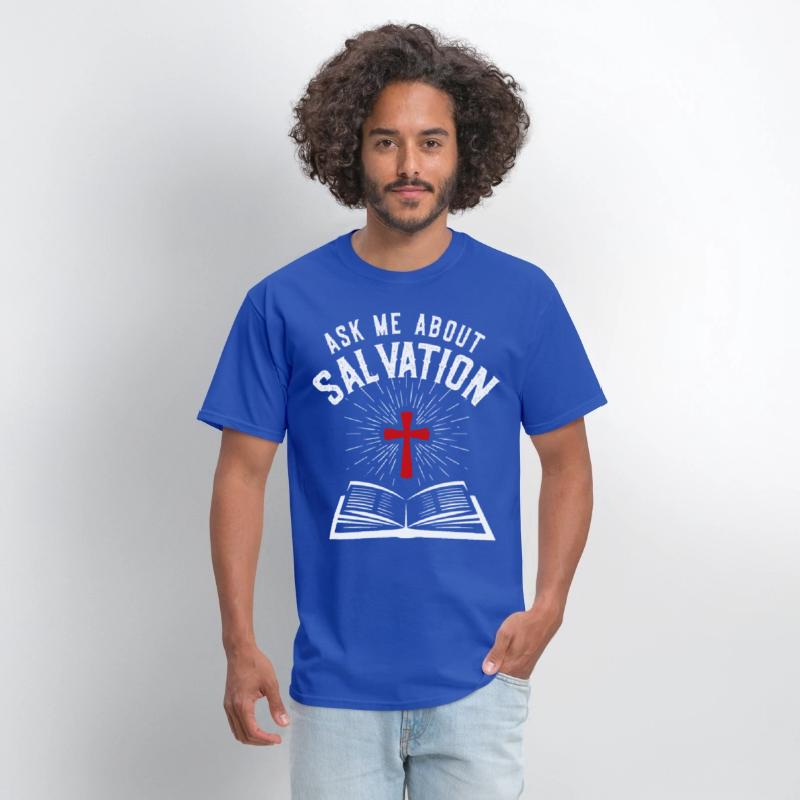 ASK ME ABOUT SALVATION (BIBLE-WHITE)