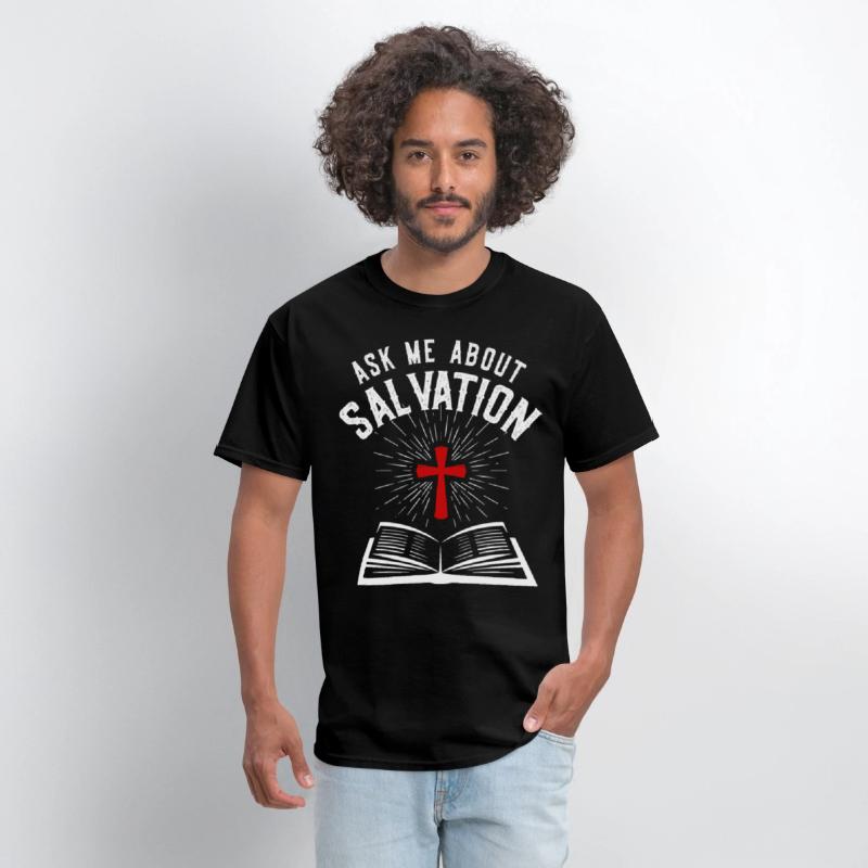 ASK ME ABOUT SALVATION (BIBLE-WHITE)