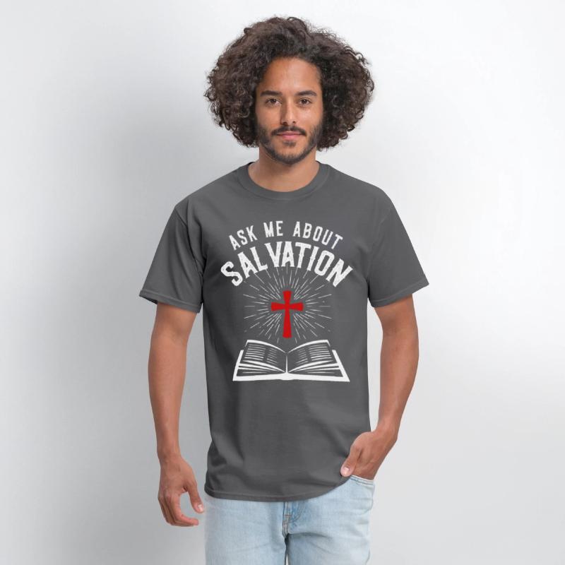 ASK ME ABOUT SALVATION (BIBLE-WHITE)