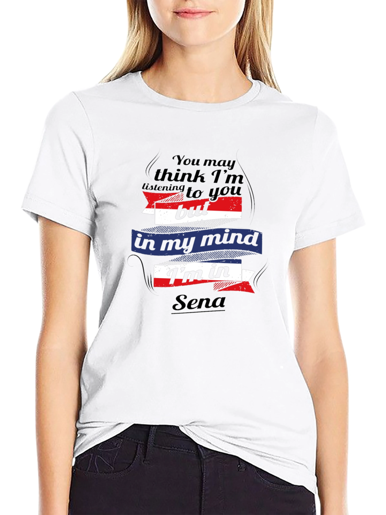 Funny Sena Mind T-Shirt - Black
