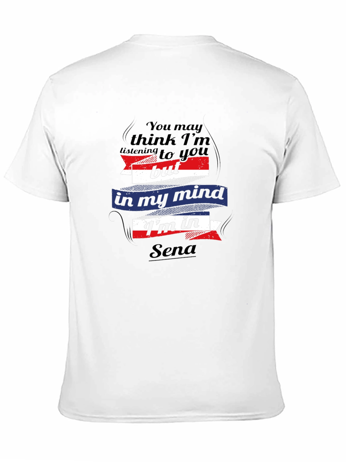 Funny Sena Mind T-Shirt - Black