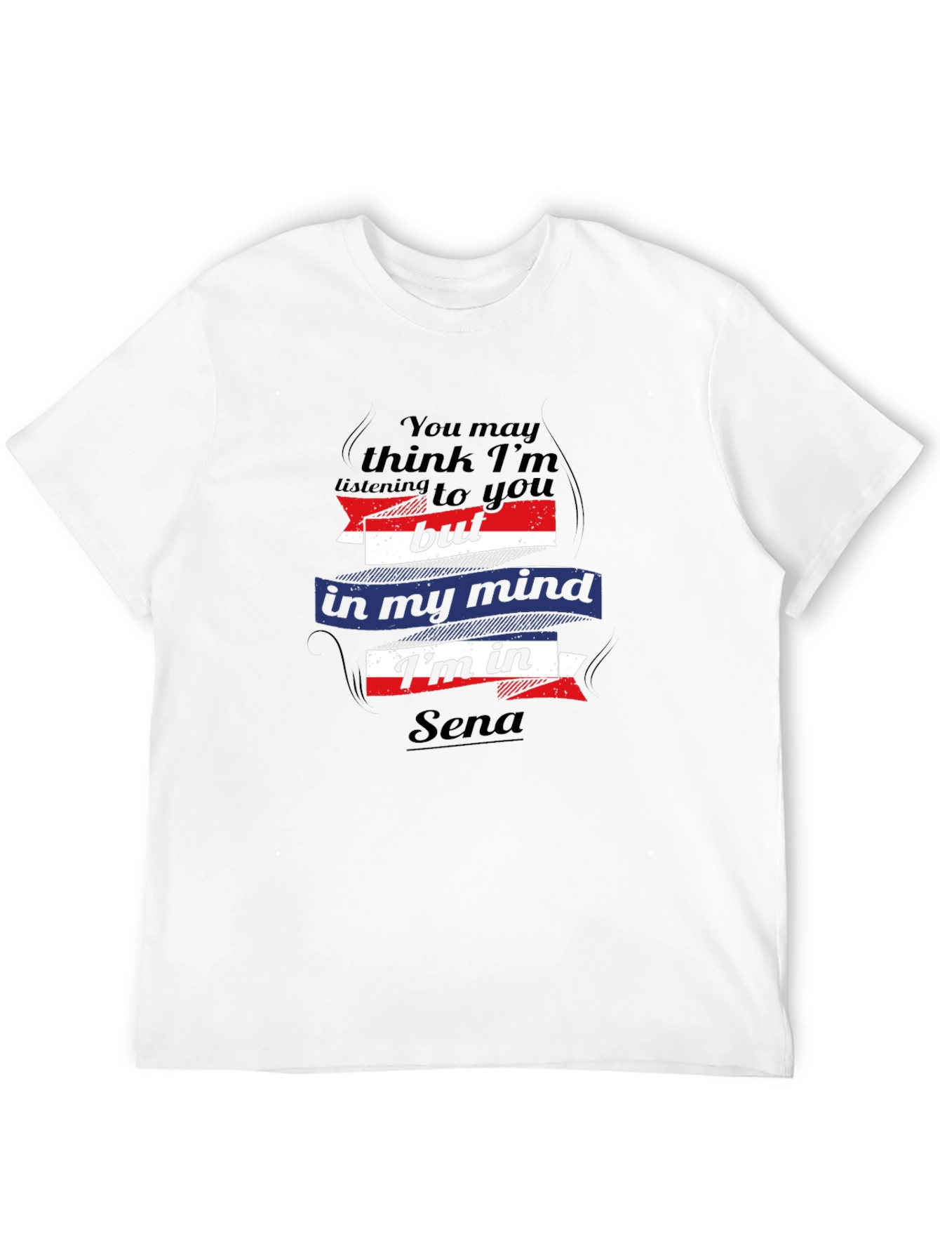 Funny Sena Mind T-Shirt - Black