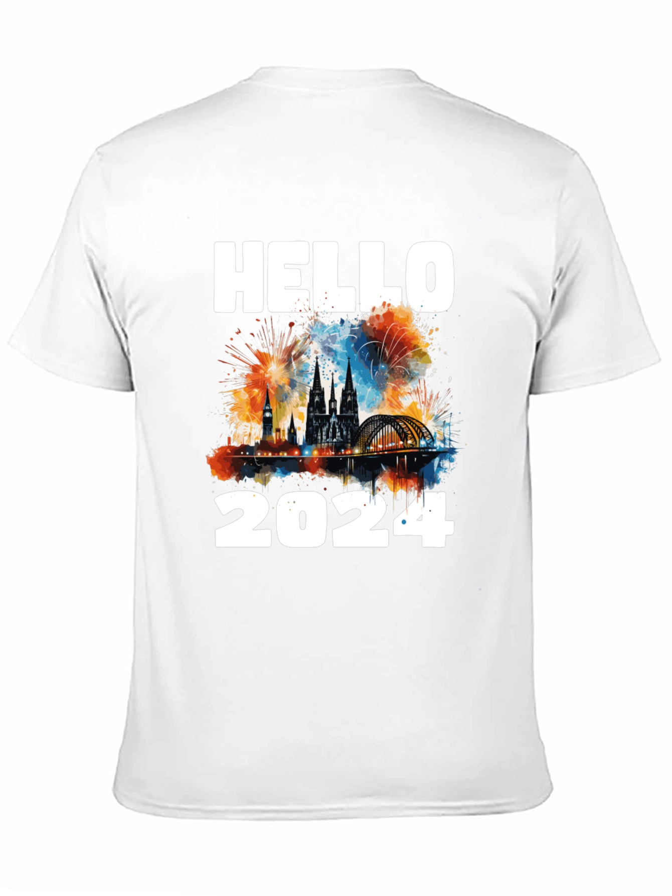 Hello 2024 T-Shirt - Festive New Year Design