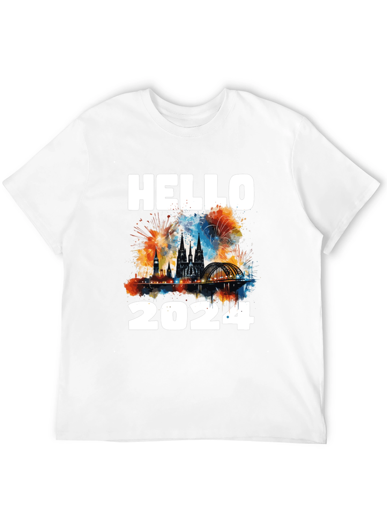 Hello 2024 T-Shirt - Festive New Year Design