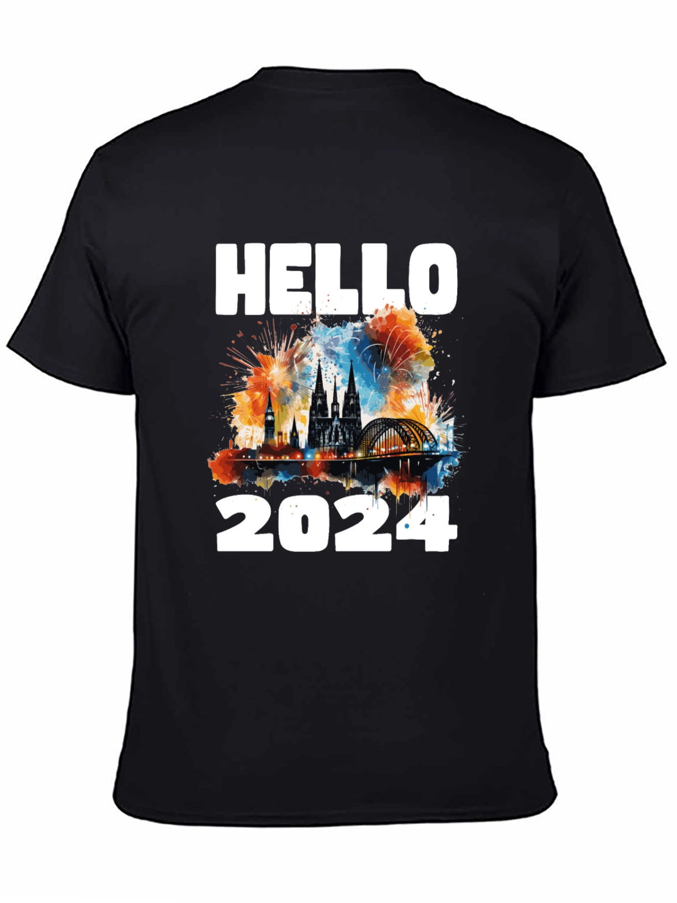 Hello 2024 T-Shirt - Festive New Year Design