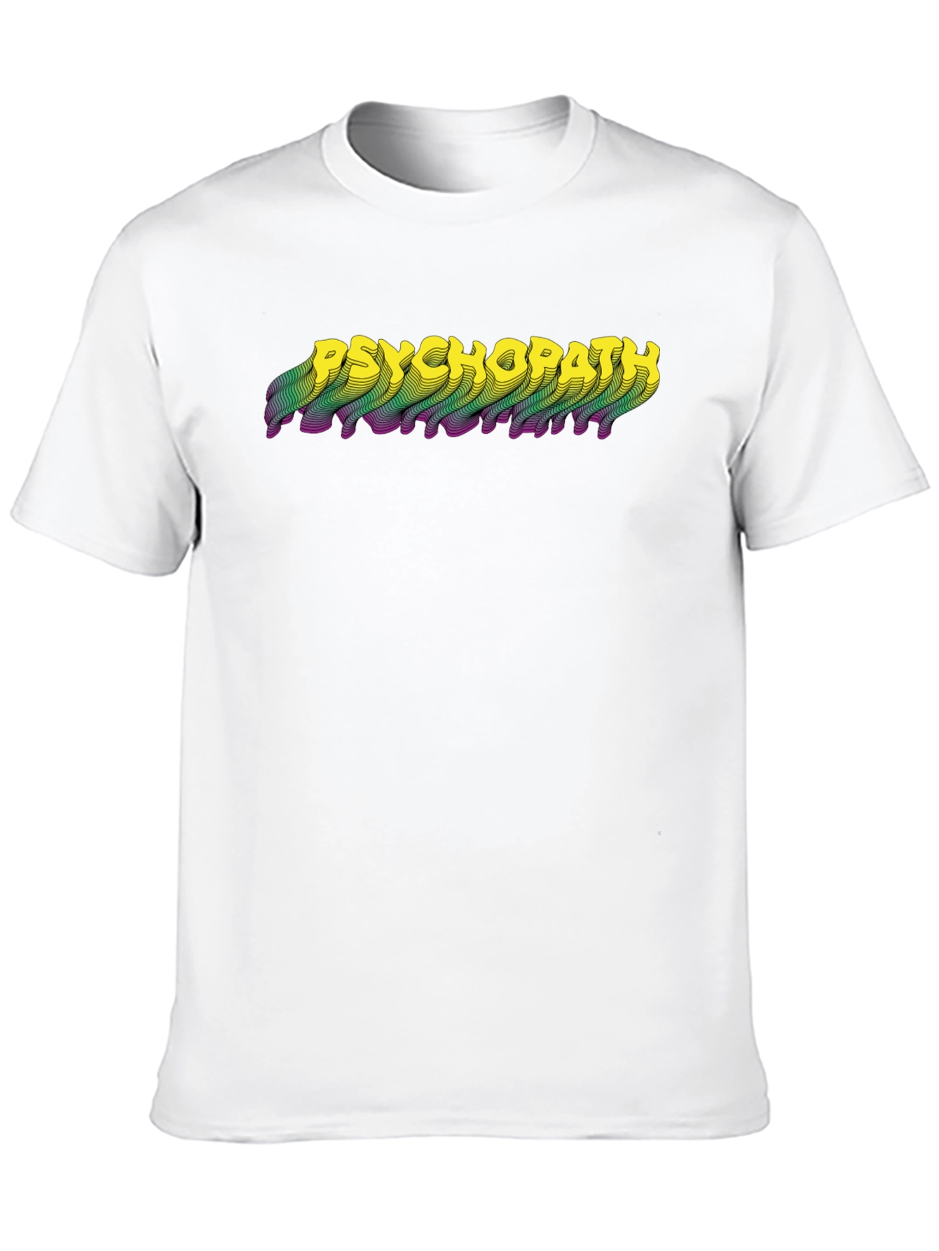 Psychopath Graphic Tee - Black Cotton Blend T-Shirt