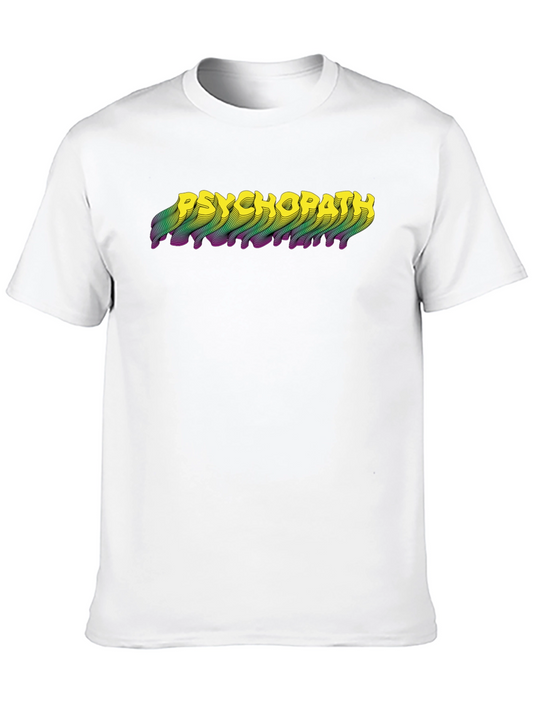 Psychopath Graphic Tee - Black Cotton Blend T-Shirt