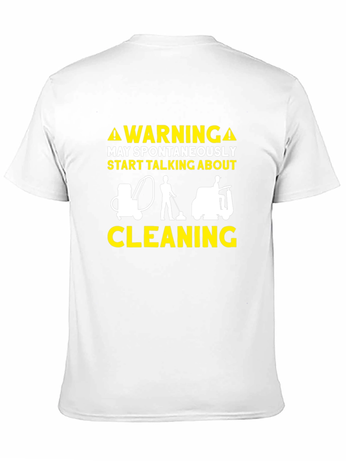 Warning Cleaning T-Shirt Funny Janitor Tee