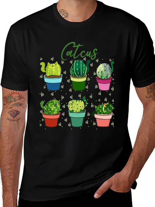 Catcus T-Shirt: Cute Cactus Cat Design