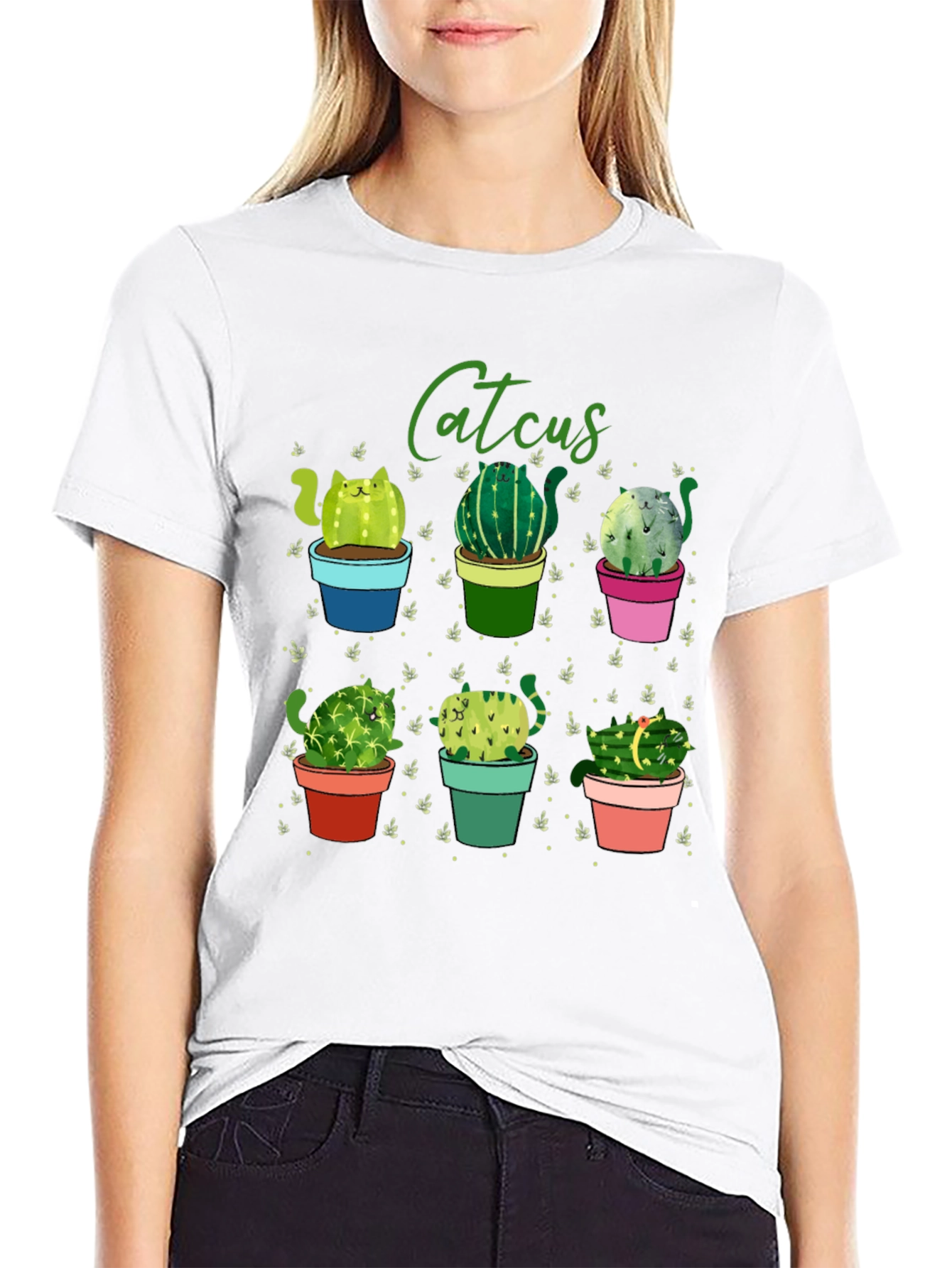 Catcus T-Shirt: Cute Cactus Cat Design